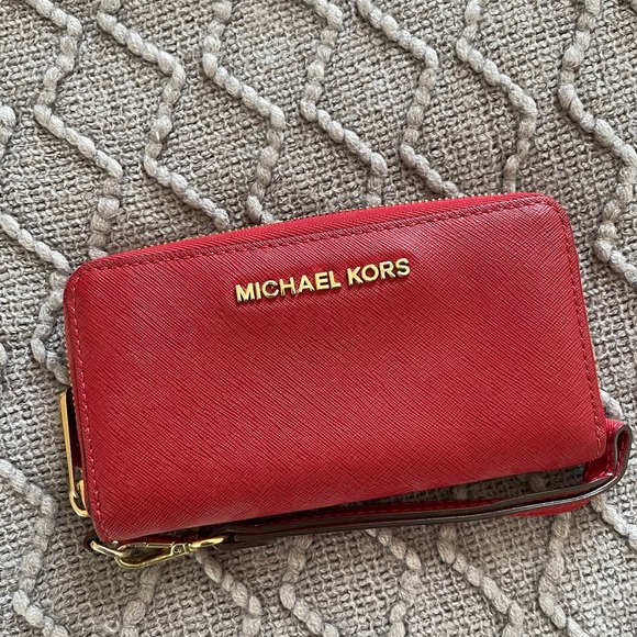 Red Michael Kors Wallet - Picture 1 of 1